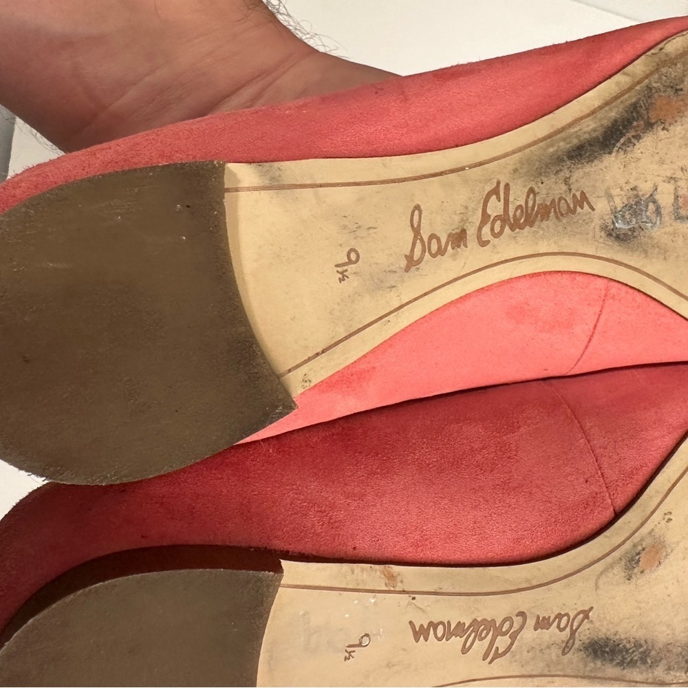 SAM EDELMAN Sonja Suede Leather Buckle Flats in Baltic Pink Size 9.5 - Picture 12 of 14